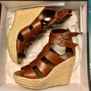 Dolce Vita Brown Espadrille Sandal Wedge